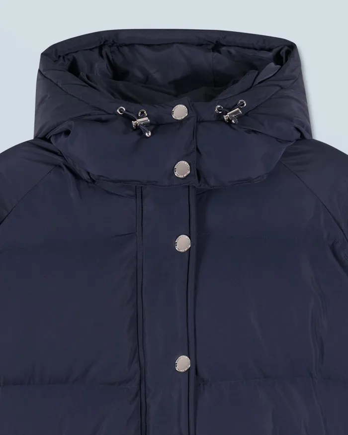 From Future Coats and Jackets Women Outerwear MidLength Down Jacket Navy