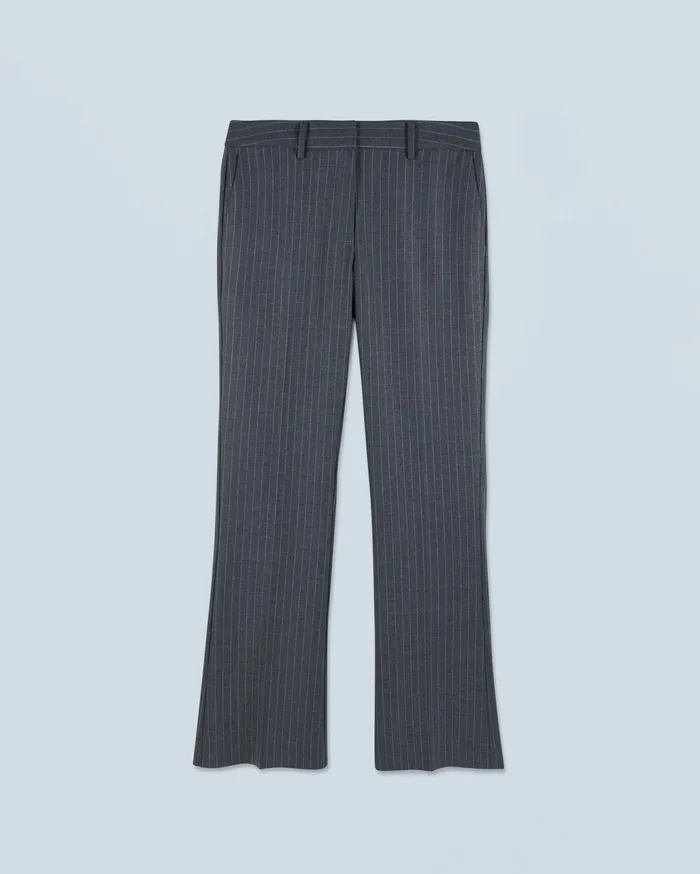 From Future Pants Women Wide Tailoring Trousers Rayures Gris