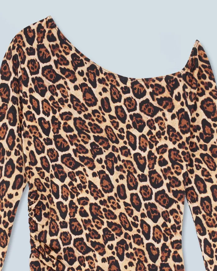 From Future Shirts TShirts and Tops Women Asymmetrical Jersey Top Hot Leopard