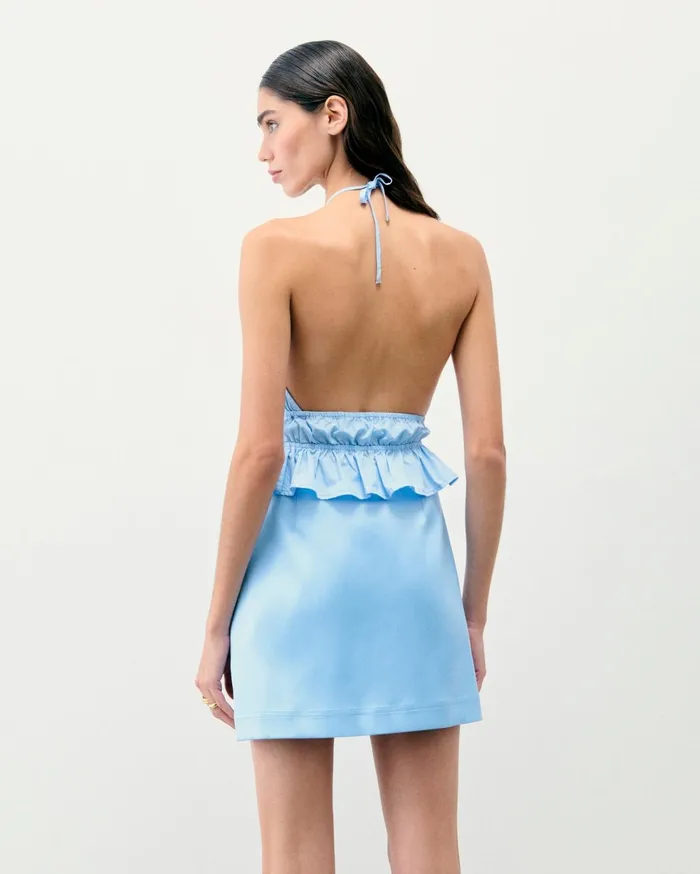 From Future Shirts TShirts and Tops Women Poplin Strap Top Baby Blue