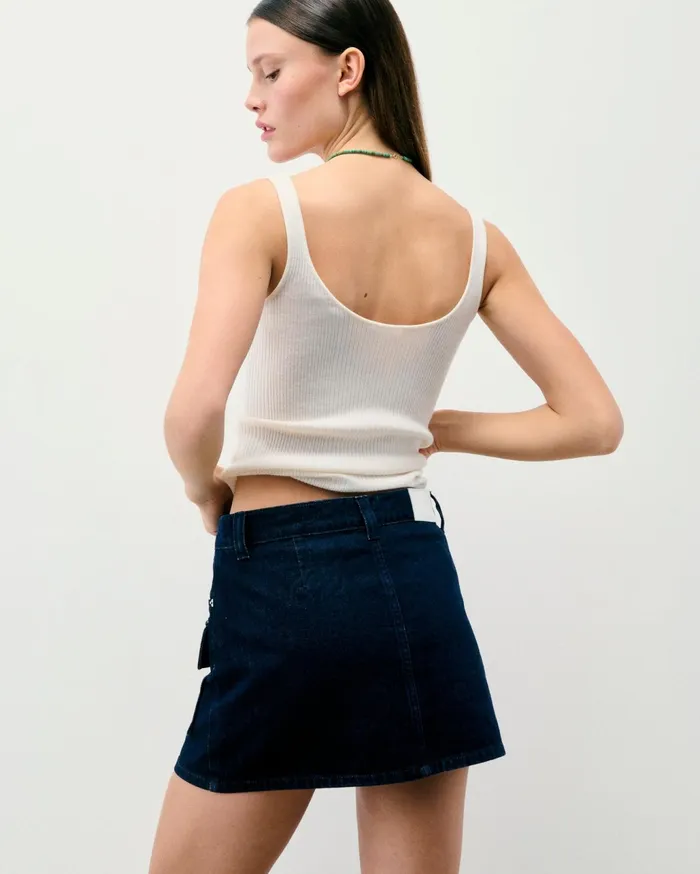 From Future Skirts Women Mini Cargo Skirt Natural