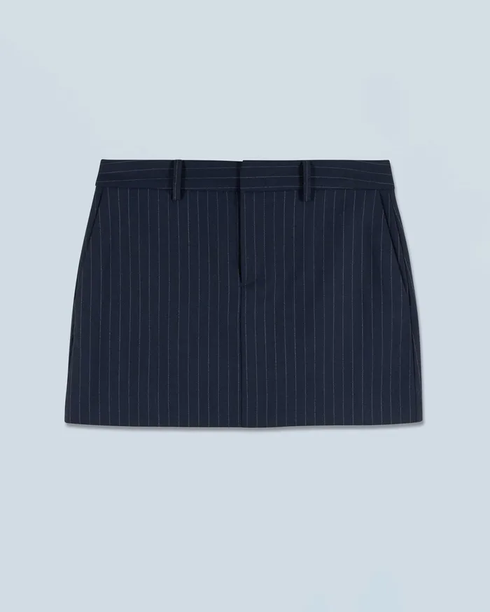 From Future Skirts Women Mini Tailoring Skirt Rayures Navy