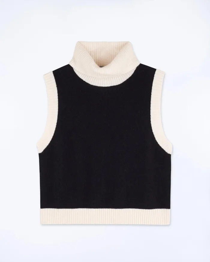 From Future Sleeveless Sweaters Women Sleeveless Sweater Black