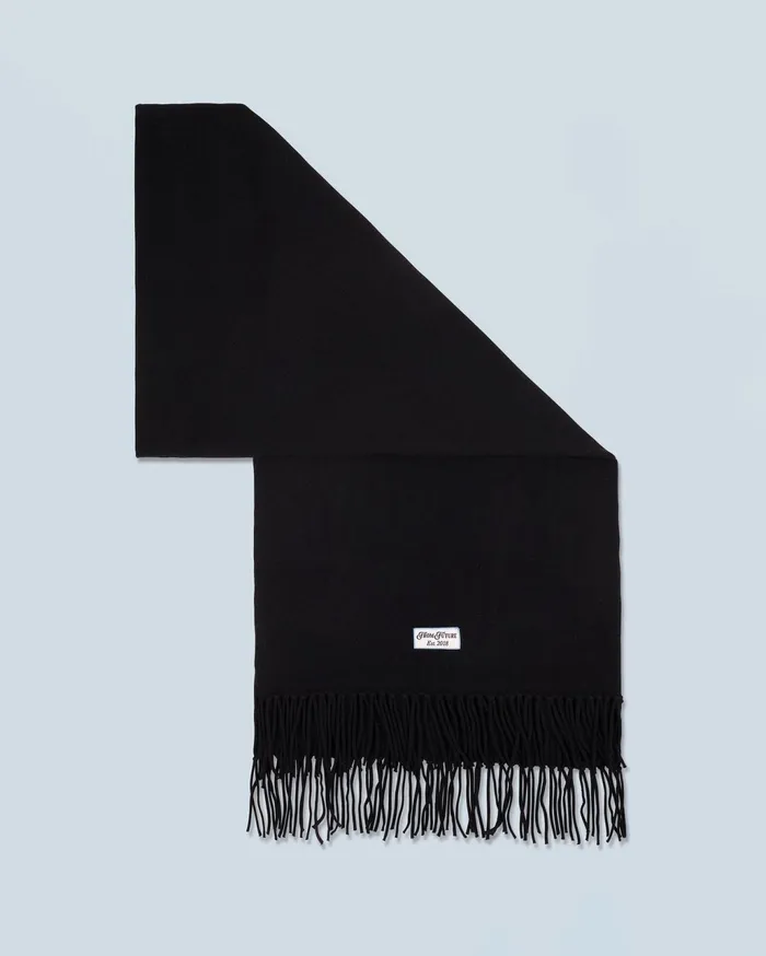 From Future Tote Bags Fringed Scarf Black