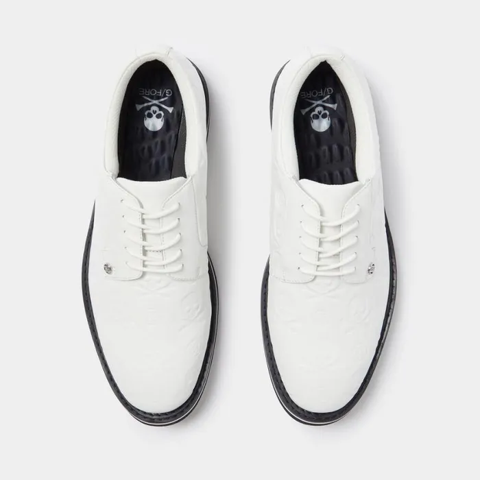 GFORE Golf Shoes Men GALLIVANTER DEBOSSED SKULL and TEES LEATHER GOLF SHOE Snowonyx