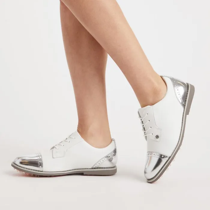 GFORE Golf Shoes Women GALLIVANTER LEATHER CAP TOE GOLF SHOE Snow GFORE Golf Shoes Women GALLIVANTER LEATHER CAP TOE GOLF SHOE Snow