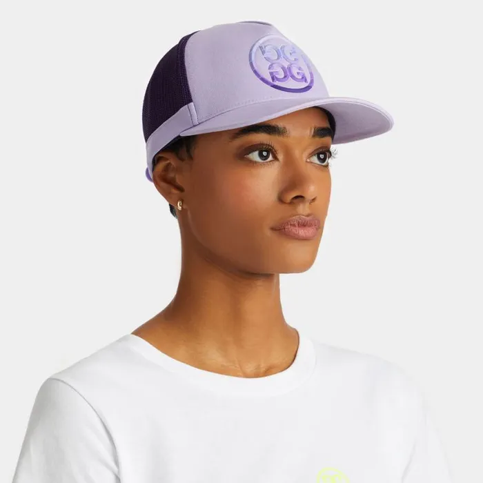 GFORE Hats MenWomen GRADIENT CIRCLE G039S COTTON TWILL TRUCKER HAT Aura
