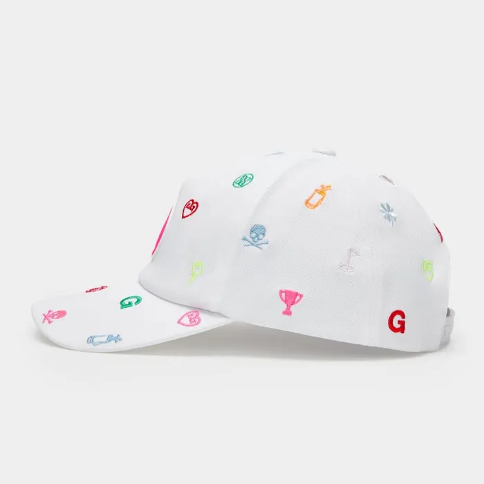 GFORE Hats Women EMBROIDERED ICON STRETCH TWILL SNAPBACK HAT Snow GFORE Hats Women EMBROIDERED ICON STRETCH TWILL SNAPBACK HAT Snow