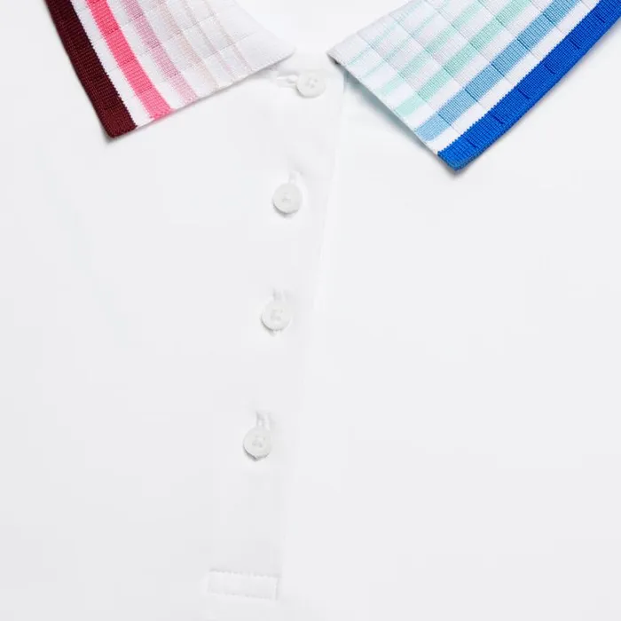 GFORE Polos and Shirts Women PLEATED CONTRAST COLLAR SILKY TECH NYLON LONG SLEEVE POLO Snow GFORE Polos and Shirts Women PLEATED CONTRAST COLLAR SILKY TECH NYLON LONG SLEEVE POLO Snow