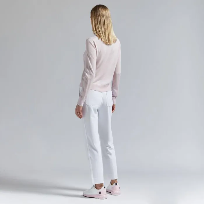 GFORE Sweaters Women TIPPED MOTHER GOLFER MERINO WOOL CREWNECK SWEATER Blush GFORE Sweaters Women TIPPED MOTHER GOLFER MERINO WOOL CREWNECK SWEATER Blush