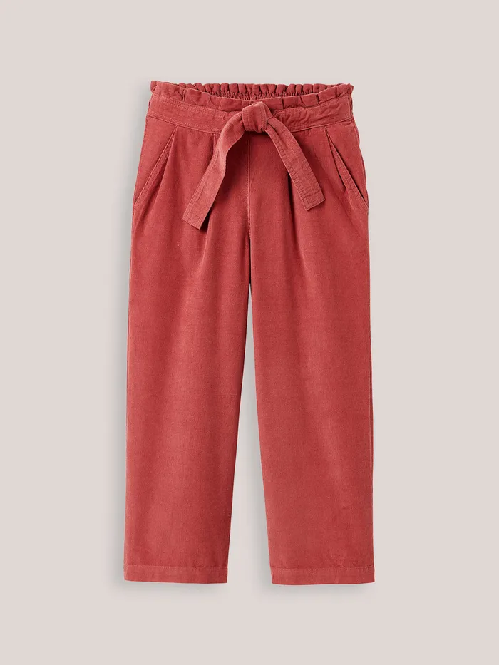 Girls Cyrillus Clothing Corduroy WideLeg Trousers Blush
