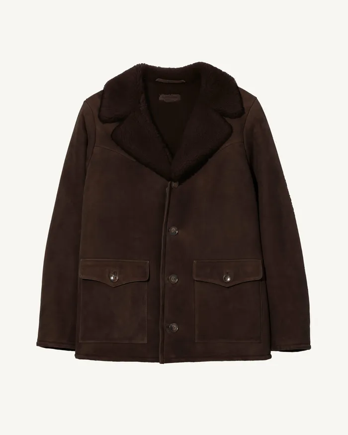 GOSHEN SHEARLING COAT Espresso Men Jackets and Coats Nili Lotan