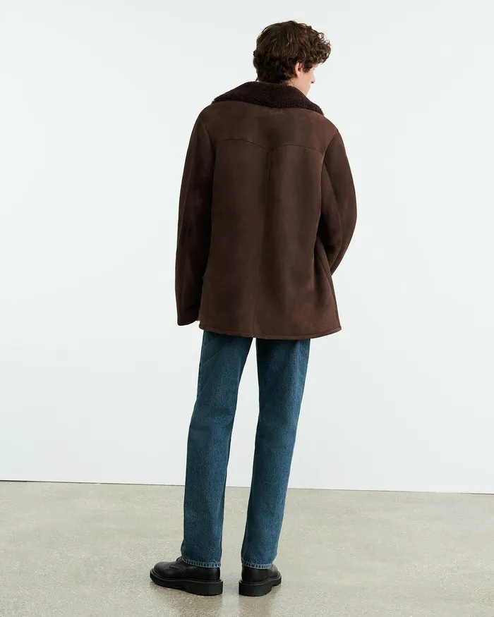 GOSHEN SHEARLING COAT Espresso Men Jackets and Coats Nili Lotan