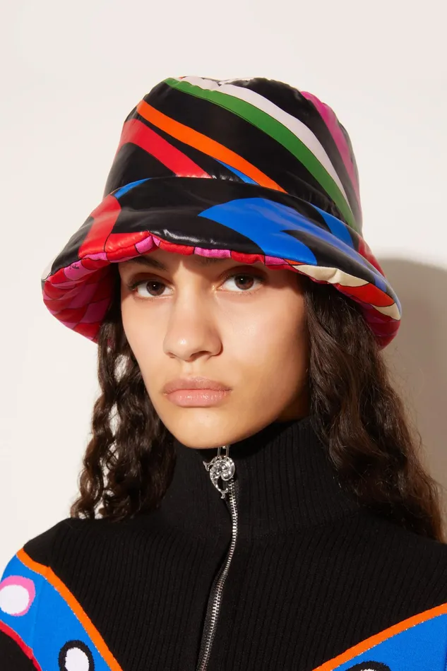 Hats And Hair Accessories Women PUCCI Marmo And GiardinoPrint Reversible Bucket Hat