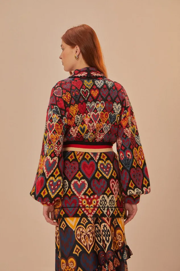 Hearts Ikat Knit Blazer Women Farm Rio Blazers