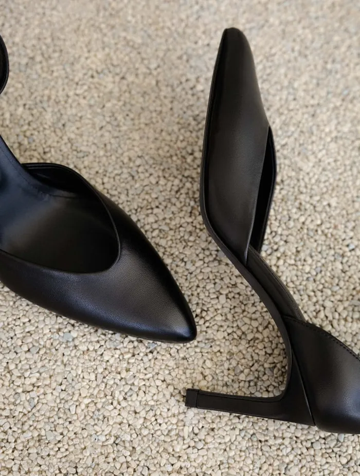 Heather Passion Black Women Bobbies Heeled Sandals