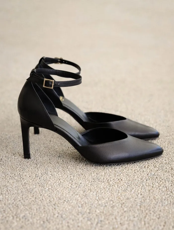 Heather Passion Black Women Bobbies Heeled Sandals