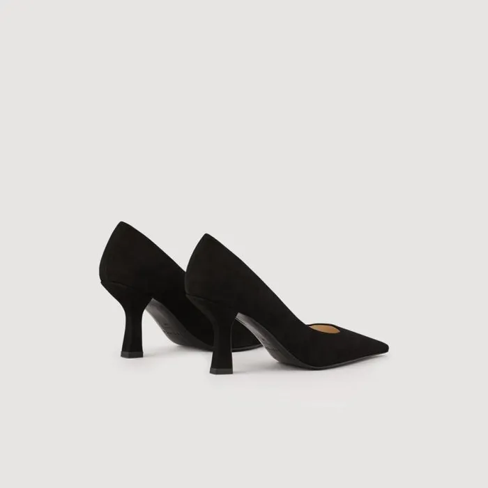 Heels Women SANDRO Suede Pumps Black