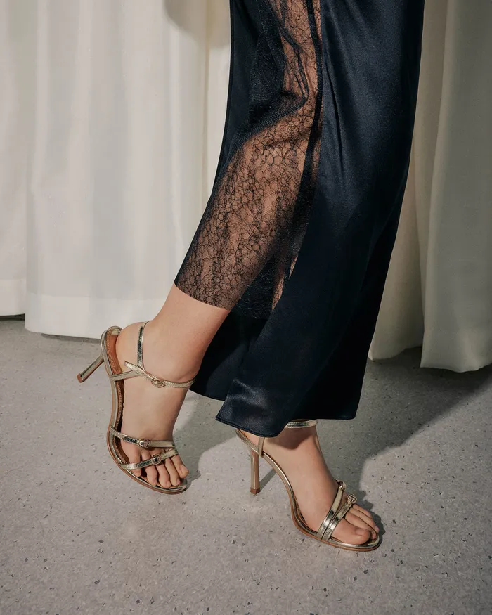 HIGH SANDALS Women Romy high heels gold leather jomercer HIGH SANDALS Women Romy high heels gold leather jomercer