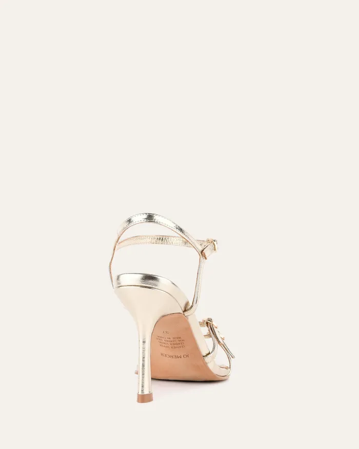 HIGH SANDALS Women Romy high heels gold leather jomercer HIGH SANDALS Women Romy high heels gold leather jomercer