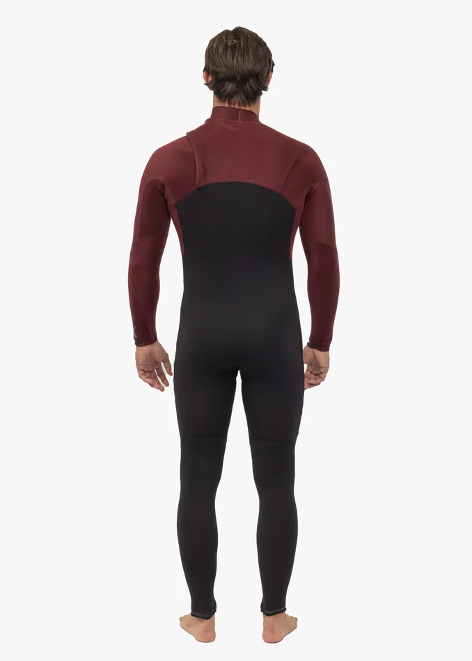High Seas Wetsuits High Seas II 43 Full Chest Zip Wetsuit Wine Vissla Men