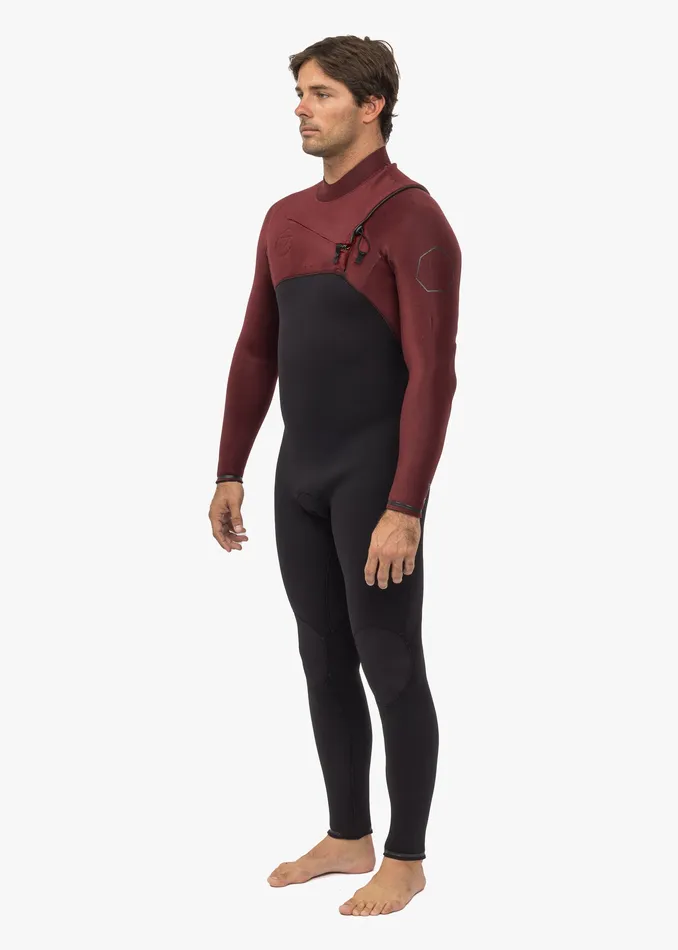 High Seas Wetsuits High Seas II 43 Full Chest Zip Wetsuit Wine Vissla Men