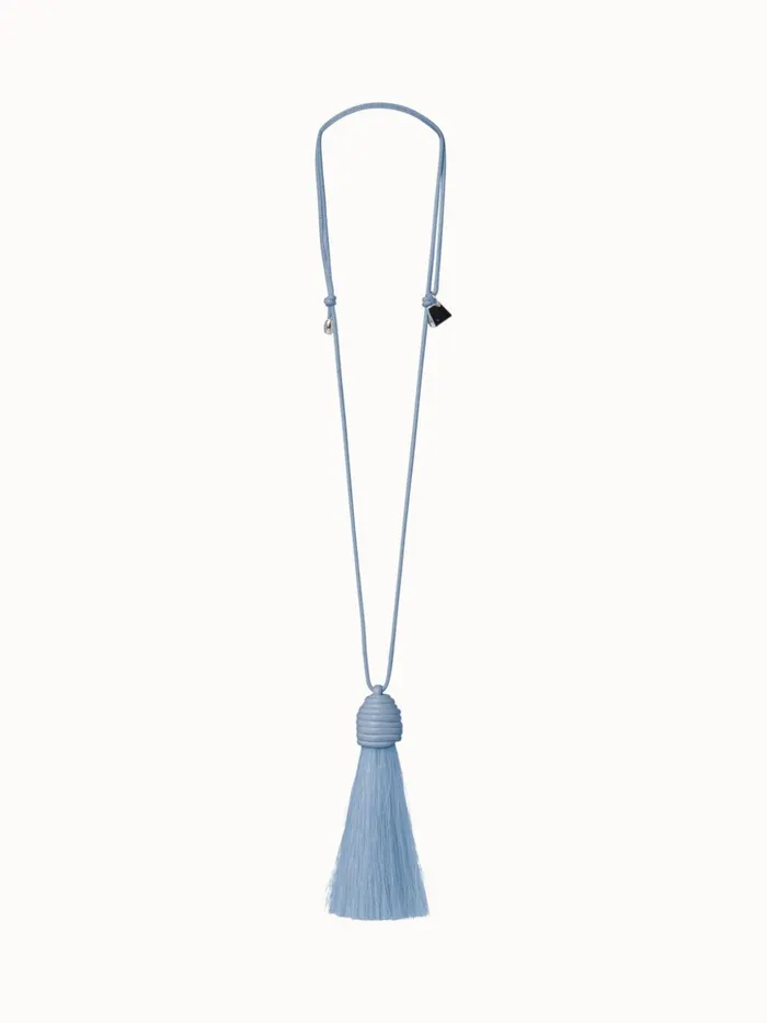 Horsehair Necklace Powder Blue Women Akris Necklaces