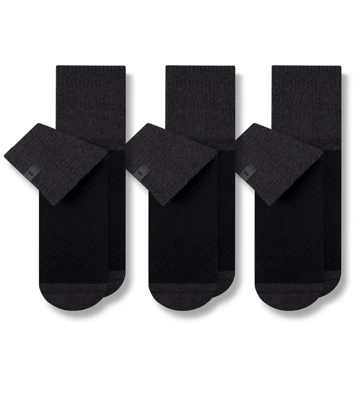 Hustle Cushion Ankle Black Socks 3 Pack Men Pair Of Thieves Ankle