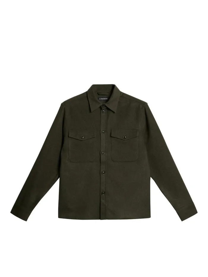 JLindeberg Flat Wool Overshirt Men Overshirts