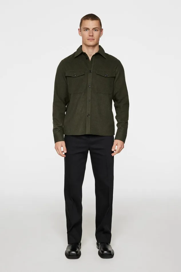 JLindeberg Flat Wool Overshirt Men Overshirts