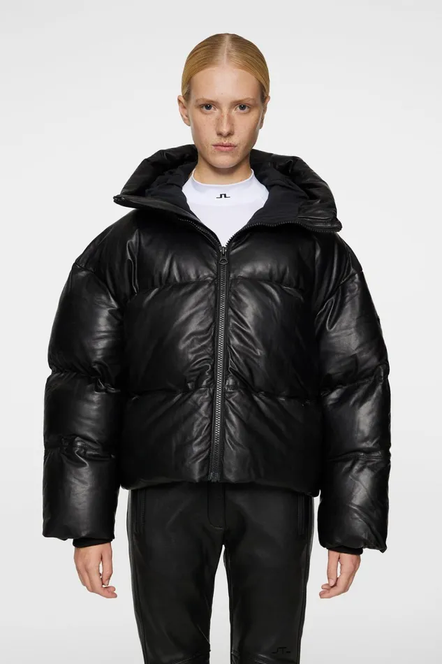 JLindeberg Jolene Leather Padded Jacket Women Jackets