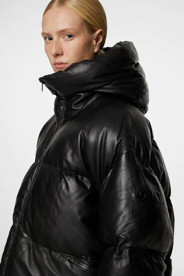 JLindeberg Jolene Leather Padded Jacket Women Jackets