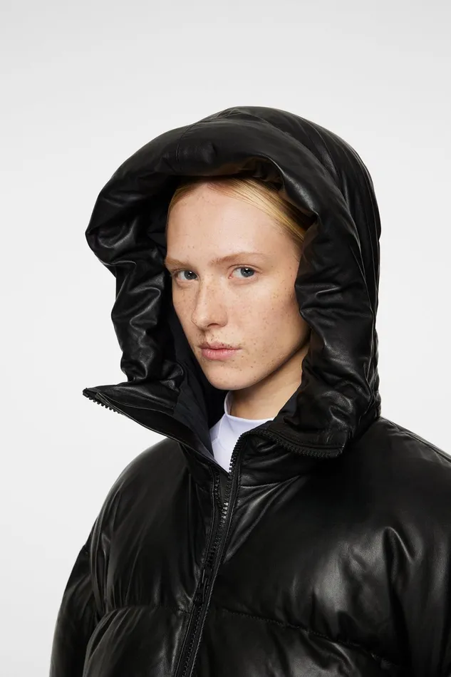 JLindeberg Jolene Leather Padded Jacket Women Jackets