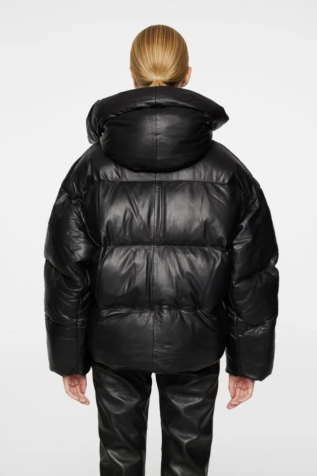 JLindeberg Jolene Leather Padded Jacket Women Jackets
