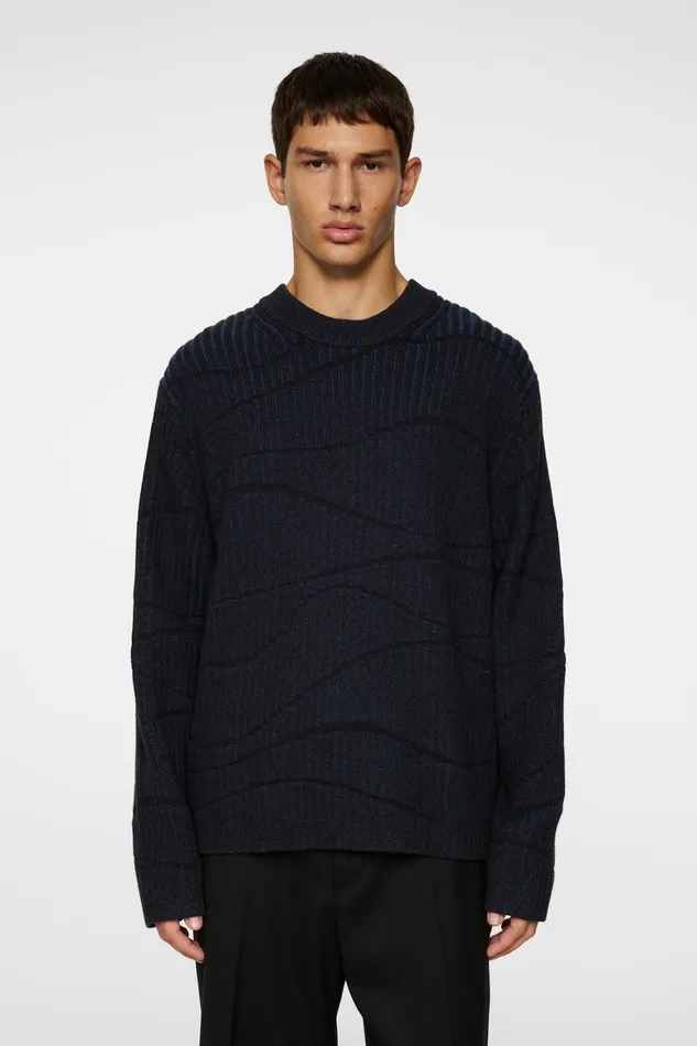JLindeberg Ken Resonance Jacquard Crew Men Knitwear