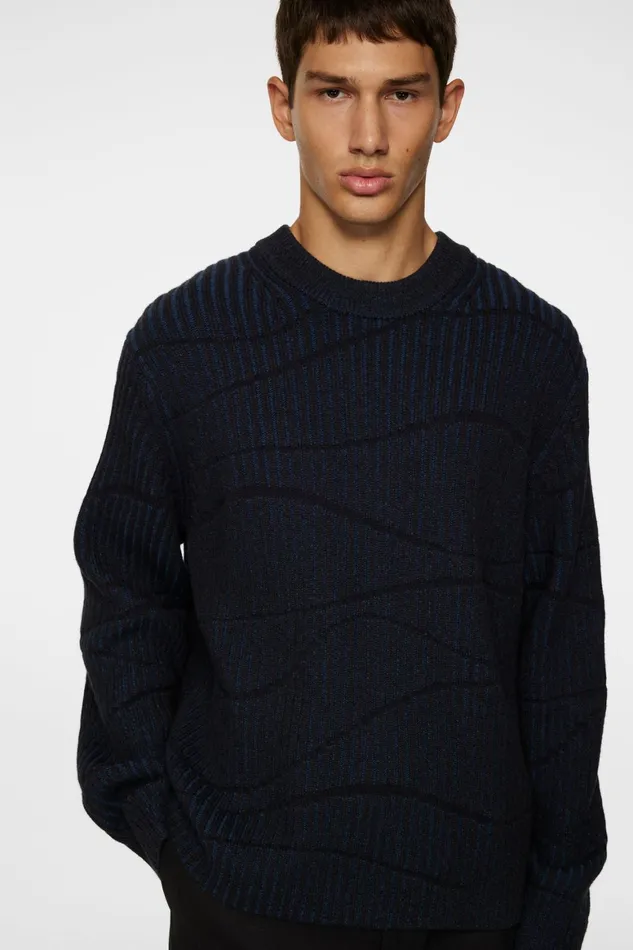 JLindeberg Ken Resonance Jacquard Crew Men Knitwear