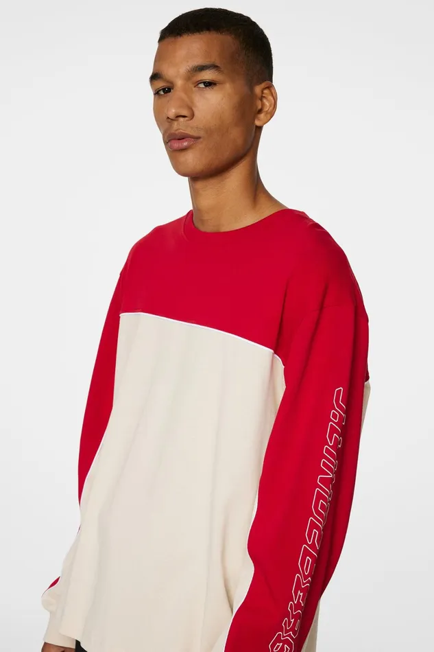 JLindeberg Stanley Panel Longsleeve Tee Men TShirts