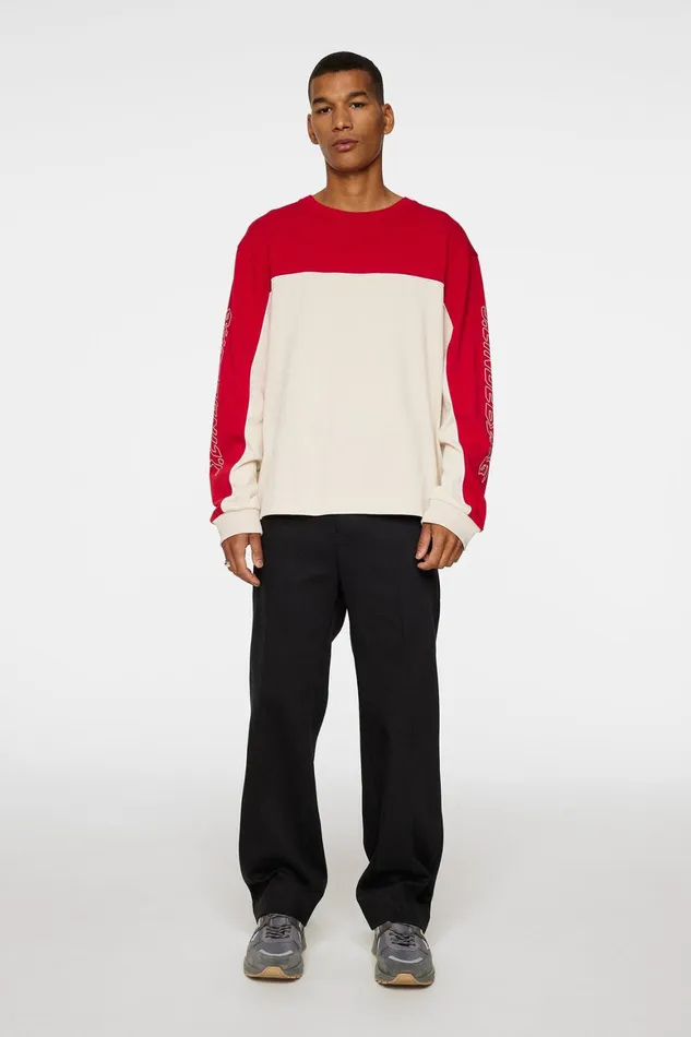 JLindeberg Stanley Panel Longsleeve Tee Men TShirts