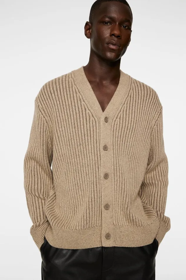 JLindeberg Twin Plated Knit Cardigan Men Knitwear