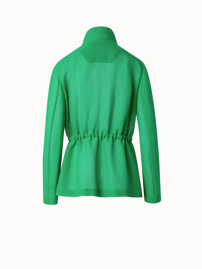 Jacket With Drawstring Waist Leaf Women Akris Jackets