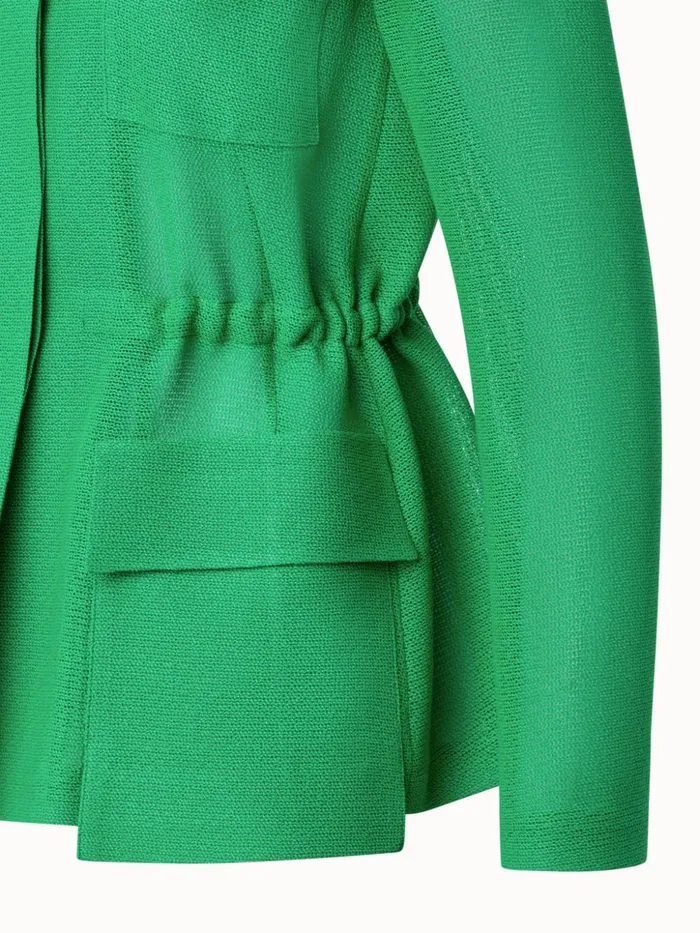 Jacket With Drawstring Waist Leaf Women Akris Jackets