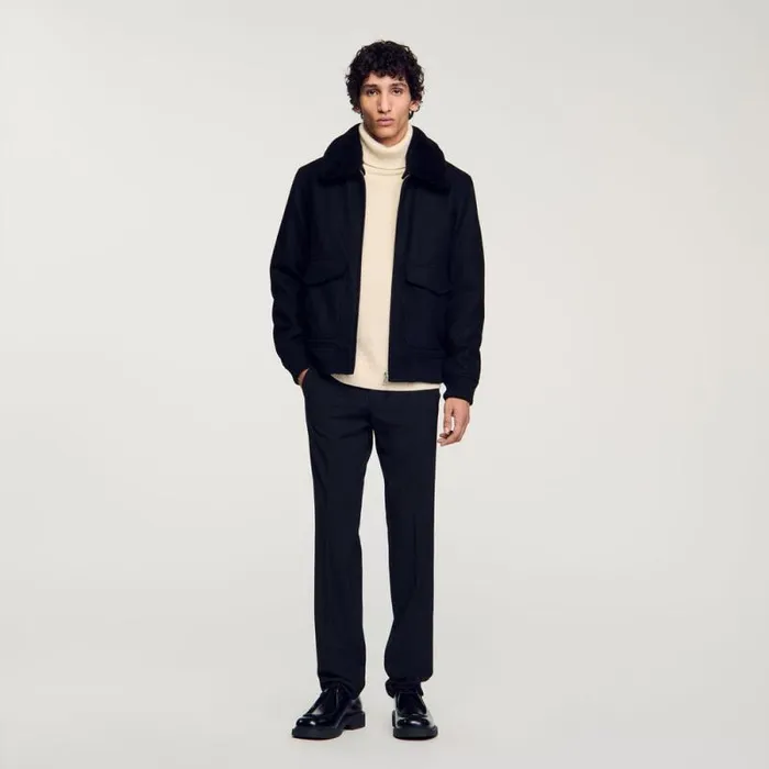 Jackets Men SANDRO Zipup Jacket Black