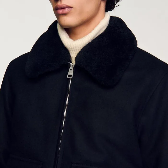 Jackets Men SANDRO Zipup Jacket Black