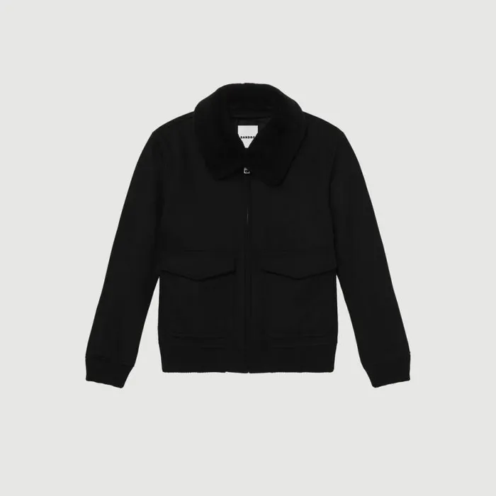 Jackets Men SANDRO Zipup Jacket Black