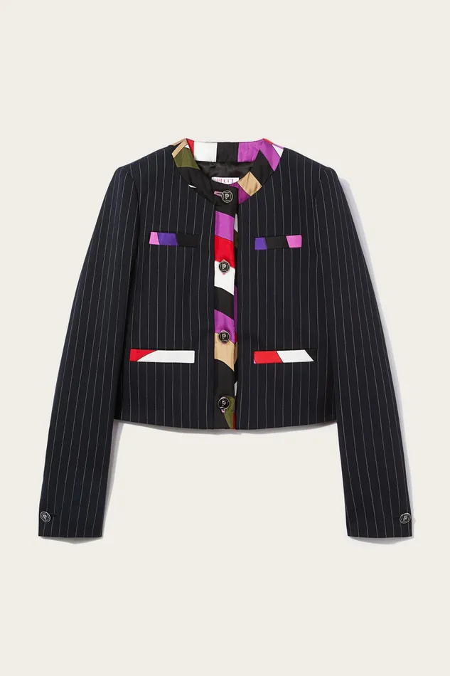 Jackets Women PUCCI IridePrint Pinstripe Jacket