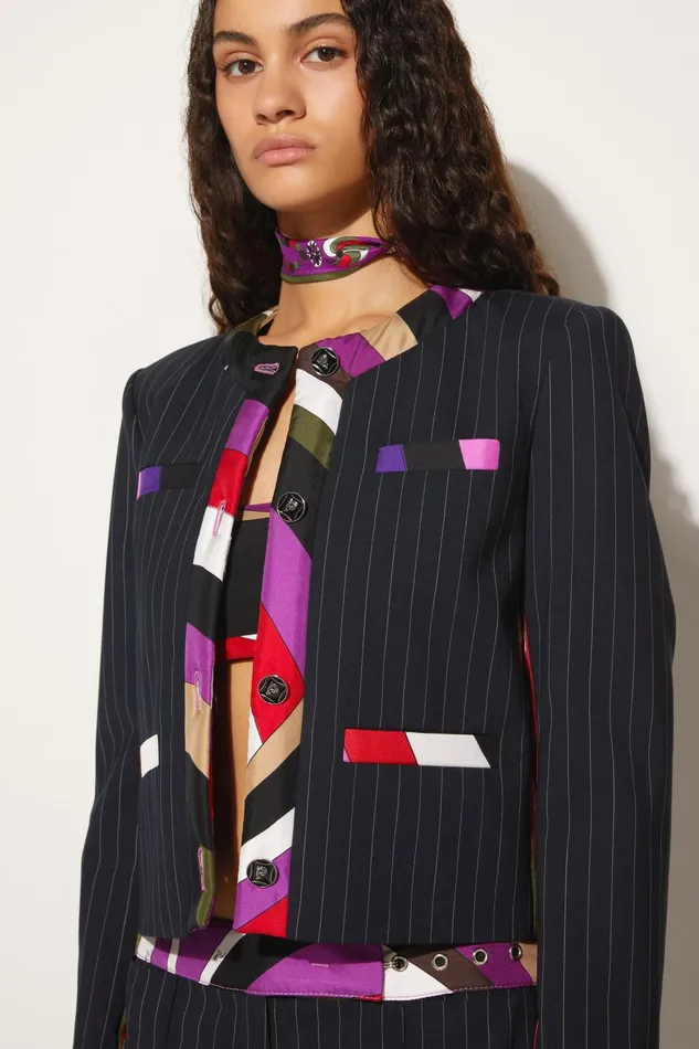 Jackets Women PUCCI IridePrint Pinstripe Jacket