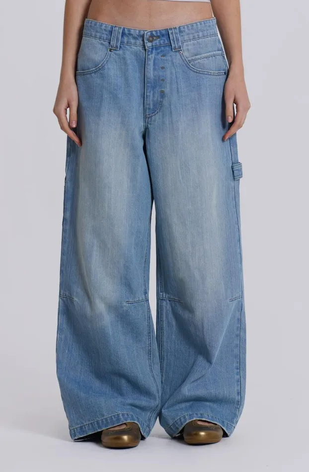 Jeans Women Jaded London Light Wash Colossus Carpenter Jeans