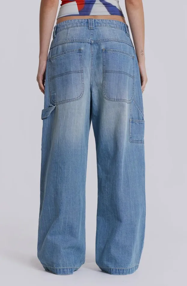 Jeans Women Jaded London Light Wash Colossus Carpenter Jeans