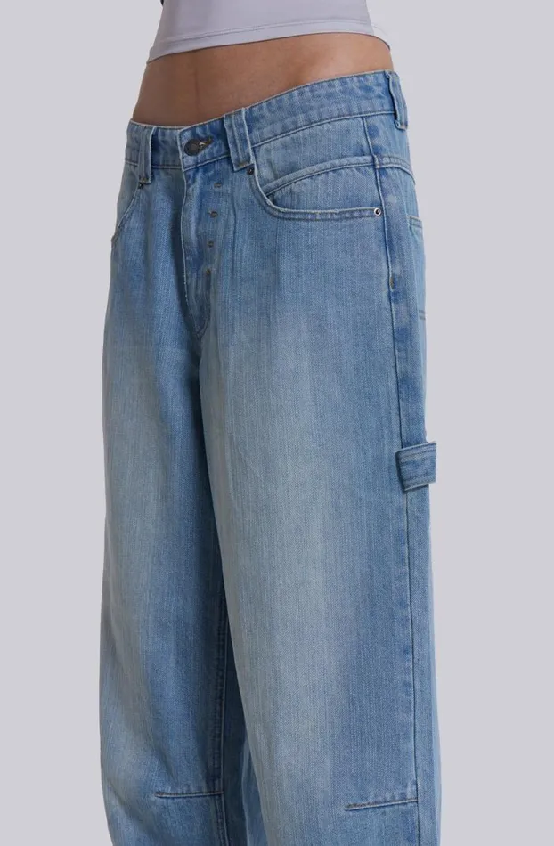 Jeans Women Jaded London Light Wash Colossus Carpenter Jeans