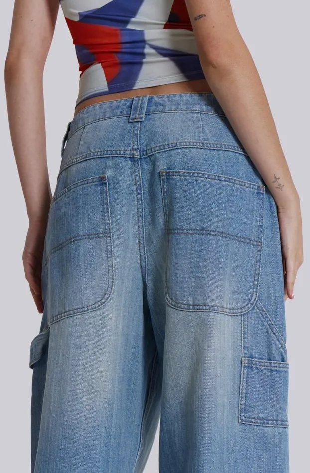 Jeans Women Jaded London Light Wash Colossus Carpenter Jeans